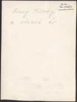 cca 1930-1940 Kozák Lajos (1906-1975): Amíg Hídvégi a víz alá ér, pecséttel jelzett vintage fotóművé...