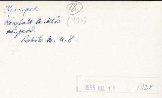 1938 Korschelt Miklós: Jégcsapok, vintage fotóművészeti alkotás, aláírással, a szerző hagyatékából, ...