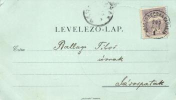 Krasznahorka, Vár, kiadja a 'Sajó-vidék' / castle, Art Nouveau, gold decoration