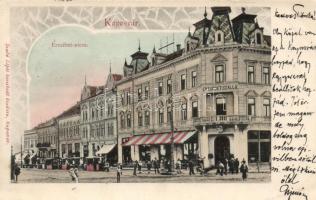 Kaposvár, Erzsébet utca, Erzsébet szálló; Szabó Lipót kereskedő kiadása