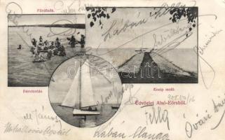 Alsóörs, Kneip-móló, fürdőzők (EB)