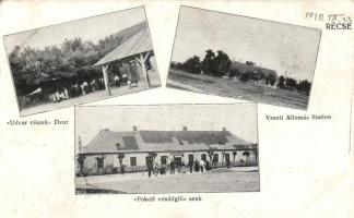 Récse (Pozsony) vasútállomás, Pokol vendéglő / railway station, restaurant