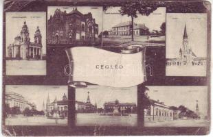 Cegléd osztot lap zsinagógával (törött, rossz állapot)