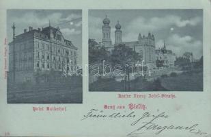 Bielsko, Bielitz; Synagogue, Hotel Kaiserhof (EK)