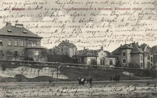 Budapest II. Marczibányi Tér, lövőház, Rózsadomb részlet; Podhraczky Istvánné kiadása