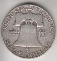Amerikai Egyesült Államok 1954. 1/2$ Ag "Franklin" T:3
USA 1954. Half Dollar Ag "Fran...