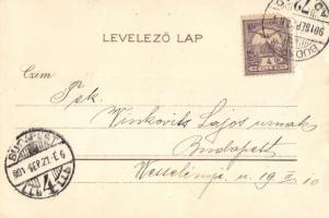 Választási emlék 1901-ből 'Száz polgár egy sorba, Megy a választásra...' / Hungarian elect...