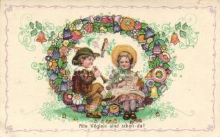 'Alle Vöglein sind schon da' Wiener art postcard B.K.W.I. 123-1 s: August Patek