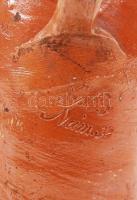 Selters füles palack, mázas kerámia, "Herzogthum Nassau" felirattal, apró csorbával, m:22 ...