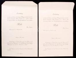 1904, 1910, Hermannstadt (Nagyszeben), Meghívó az "Obergymnasium" báljára német nyelven /
...