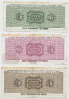 Szovjetunió DN "Külkereskedelmi Bank" 5R + 20R + 50R utazási csekk T:III 
Soviet Union ND ...