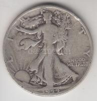 Amerikai Egyesült Államok 1944D. 1/2$ Ag "Walking Liberty" T:3 USA 1944D. 1/2$ Ag "Walking Liberty" C:F