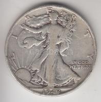 Amerikai Egyesült Államok 1942D. 1/2$ Ag "Walking Liberty" T:3 USA 1942D. 1/2$ Ag "Walking Liberty" C:F