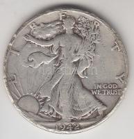 Amerikai Egyesült Államok 1942. 1/2$ Ag "Walking Liberty" T:3 USA 1942. 1/2$ Ag "Walking Liberty" C:F