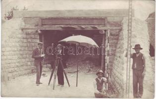 1912 A dunakeszi vasúti aluljáró építése Foto AK