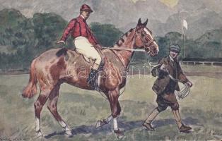 Lóversenyző, B.K.W.I. 494-1 s: Ludwig Koch, Horse Racer, B.K.W.I. 494-1 s: Ludwig Koch
