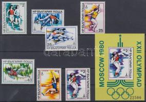 Summer Olympics set + stamp from the block + block, Nyári olimpia sor + blokkból kitépett bélyeg + blokk