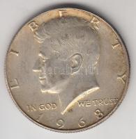 Amerikai Egyesült Államok 1968D. 1/2$ Ag "Kennedy" T:2 USA 1968D. 1/2 Dollar Ag "Kennedy" C:XF