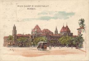 Mumbai, Bombay High Court, Secretariat, litho (Rb)