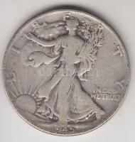 Amerikai Egyesült Államok 1945. 1/2$ Ag "Walking Liberty" T:3 USA 1945. 1/2$ Ag "Walking Liberty" C:F Krause KM#142