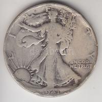 Amerikai Egyesült Államok 1941. 1/2$ Ag "Walking Liberty" T:3 USA 1941. 1/2$ Ag "Walking Liberty" C:F Krause KM#142