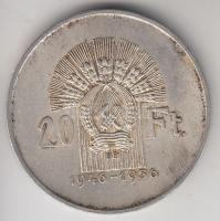1956. 20Ft Ag "Tízéves a Forint / Lánchíd" T:2
