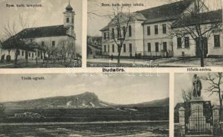 Budaörs, Római katolikus templom és leányiskola, Török ugrató, Hősök szobra