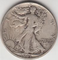 Amerikai Egyesült Államok 1943. 1/2$ Ag "Walking Liberty" T:3 USA 1943. 1/2$ Ag "Walking Liberty" C:F Krause KM#142