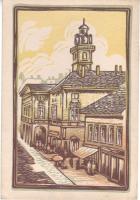 Miskolc linómetszet