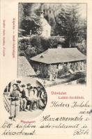 Lublófürdő, Kápolna, bazár, népviselet; kiadja Szeiffert Endre / spa chapel, folklore