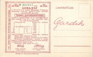 Temesvár, Szent György tér; hátoldalán jótékonysági sorsjegy / St. George square, trams