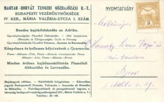 Magyar-Horvát Tengeri Gőzhajózási Rt. 'Visegrád' dupla csavarú gőzös, litho