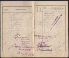 1918 Magyar huszártiszt német nyelvű vételezési könyve