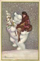 Christmas, Italian art postcard s: Busi (fl)
