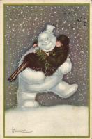 Christmas, Italian art postcard s: Busi (EB)