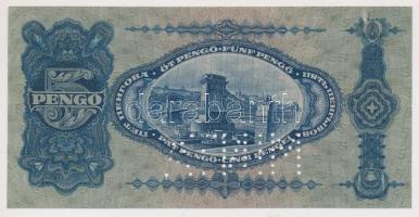 1928. 5P "A 000 - 000000" sorszámmal és "MINTA" perforációval! T:II-(két hajtás,...