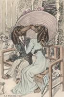 'Le Rendez-vous' Kissing dog couple