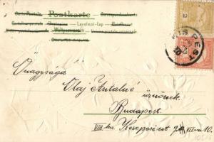 Easter, rabbit painter, Emb. litho