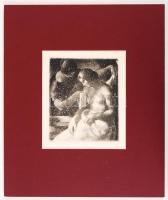 Patkó Károly (1895-1941): Fürdés után. Rézkarc, papír, jelzés nélkül, paszpartuban (22x27 cm), 13x10...