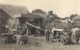 Cséplés / threshing, folklore, photo (Rb)