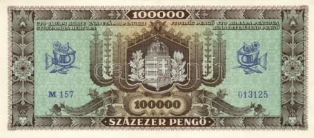 1945. 100.000P (3x) egymás utáni sorszámmal T:I