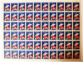 "Te is add oda a rongyaidat", teljes fogazott 6x10-es ív, "Pannonia Bélyeg Egyesület&...