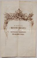 1869/70 Keszthelyi felsőbb gazdasági tanintézeti dekoratív vég-bizonyítvány