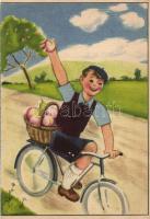 4 db régi gyümölcs motívumú reklámlap, hátoldalukon vitamin táblázat / 4 old motive cards, advertise...