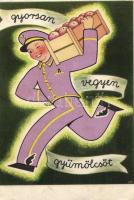 4 db régi gyümölcs motívumú reklámlap, hátoldalukon vitamin táblázat / 4 old motive cards, advertise...