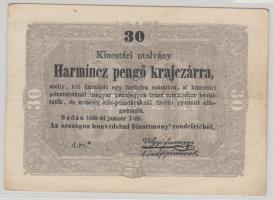 1849. 30Kr "Kossuth-bankó" sorozatszám csillaggal T:III Adamo G103A