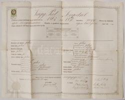 1869/70 Keszthelyi felsőbb gazdasági tanintézeti dekoratív vég-bizonyítvány