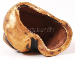 Csetvei Zsuzsa (1958-2008): Csigaház. Bronz, jelzés nélkül, 7×8 cm