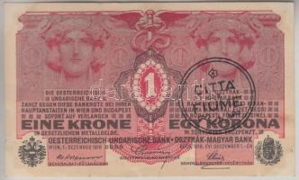 1916. 1K "Citta Fiume" felülbélyegzéssel T:II-
Adamo K3M