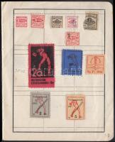 Magyarországi Szociáldemokrata párt tagsági könyv 2 lapja 26 db bélyeggel